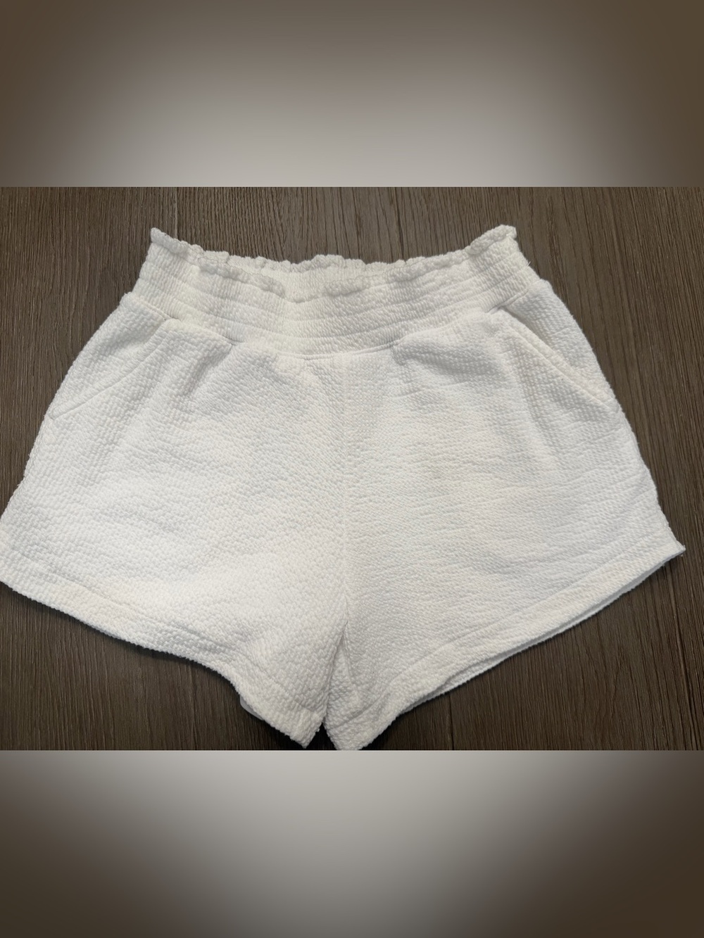 Abercrombie Girls White Textured Pull-On Shorts 11/12 NWOT